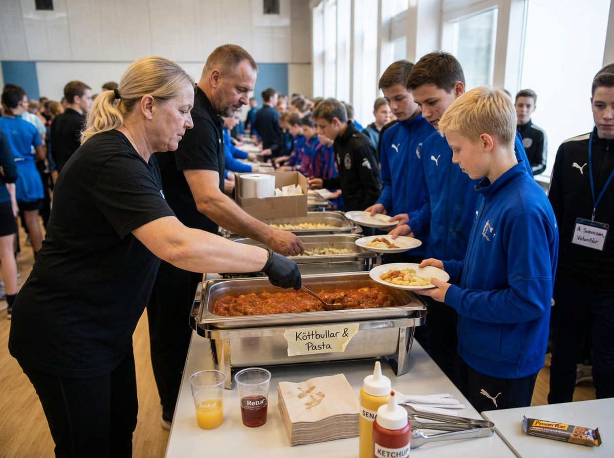 Servering av mat under cup