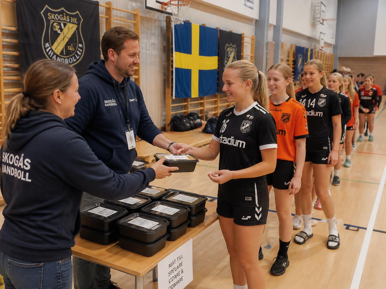 Bemannad matservering i en arena under en cup